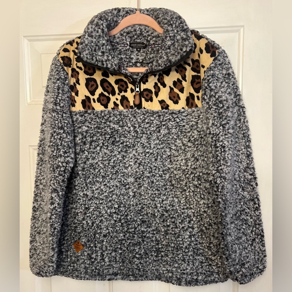 🐆 Simply Southern Fleece Half-Zip Pullover – Cozy & Cute!